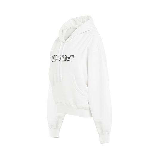 Big Logo Bookish Oversize Hoodie in White