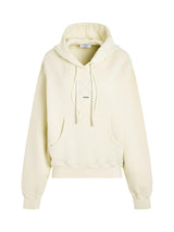 Small Arrow Pearl Oversize Fit Hoodie in Beige