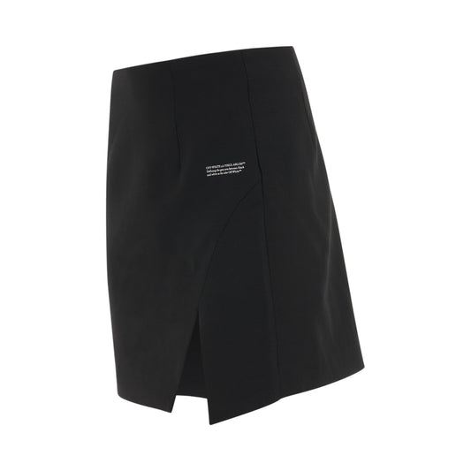 Corporate Tailored Mini Skirt in Black/White