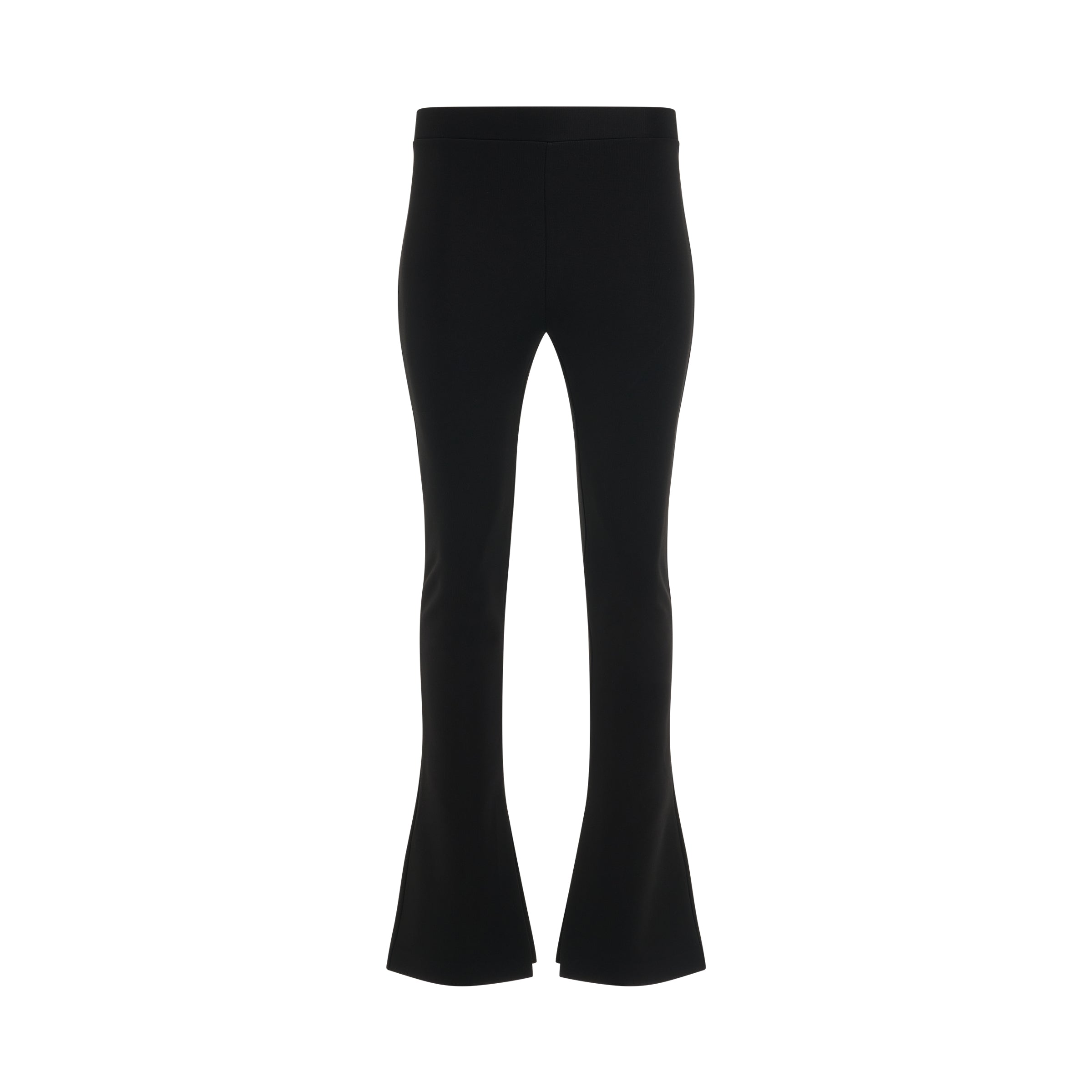 Crepe Jersey Split Leggings in Black