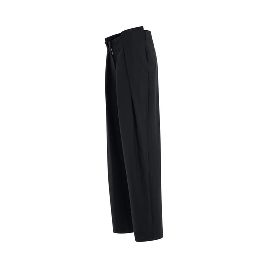 Ablohland Wool Paperbag Pants in Black