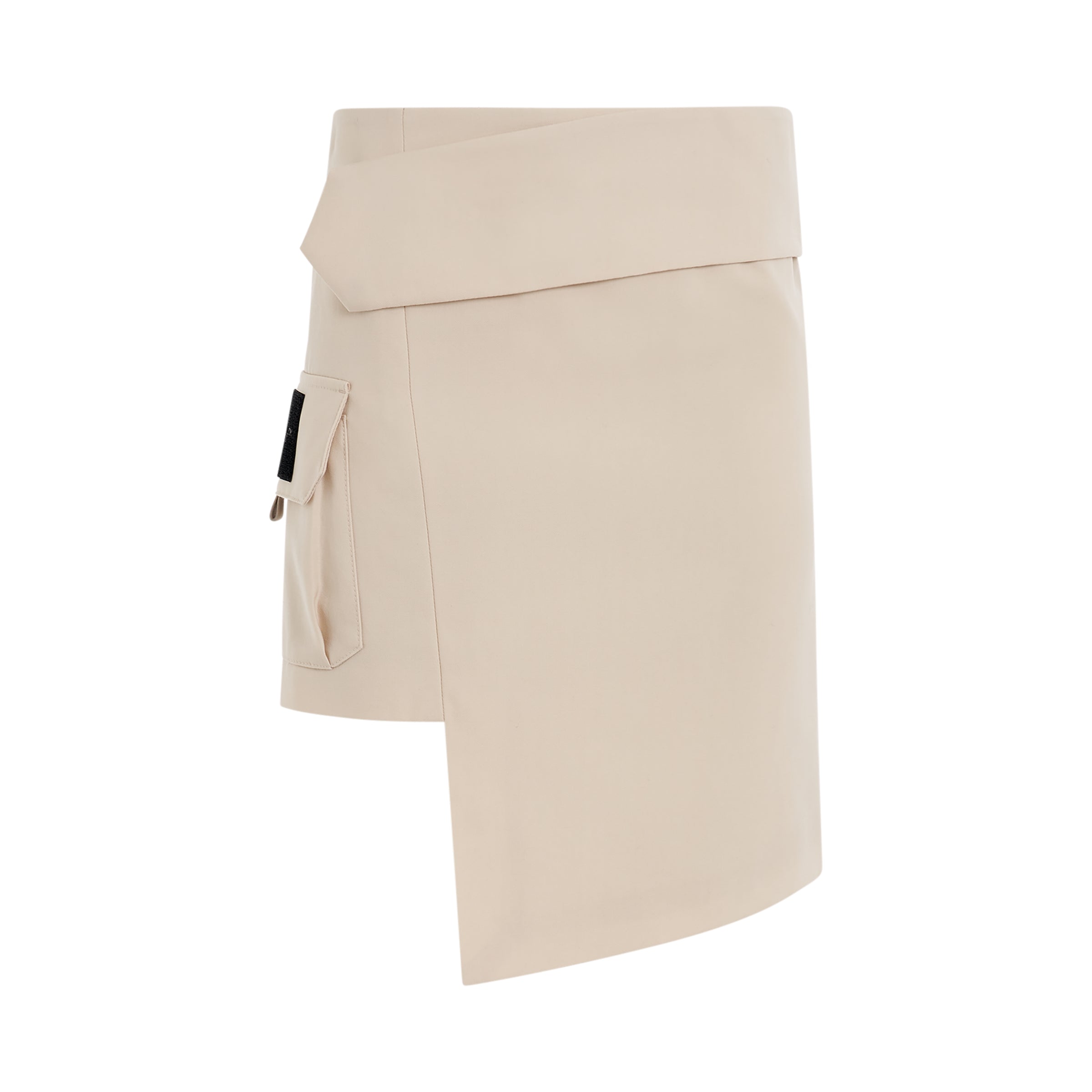 Toybox Dry Wool Pocket Skirt in Sand