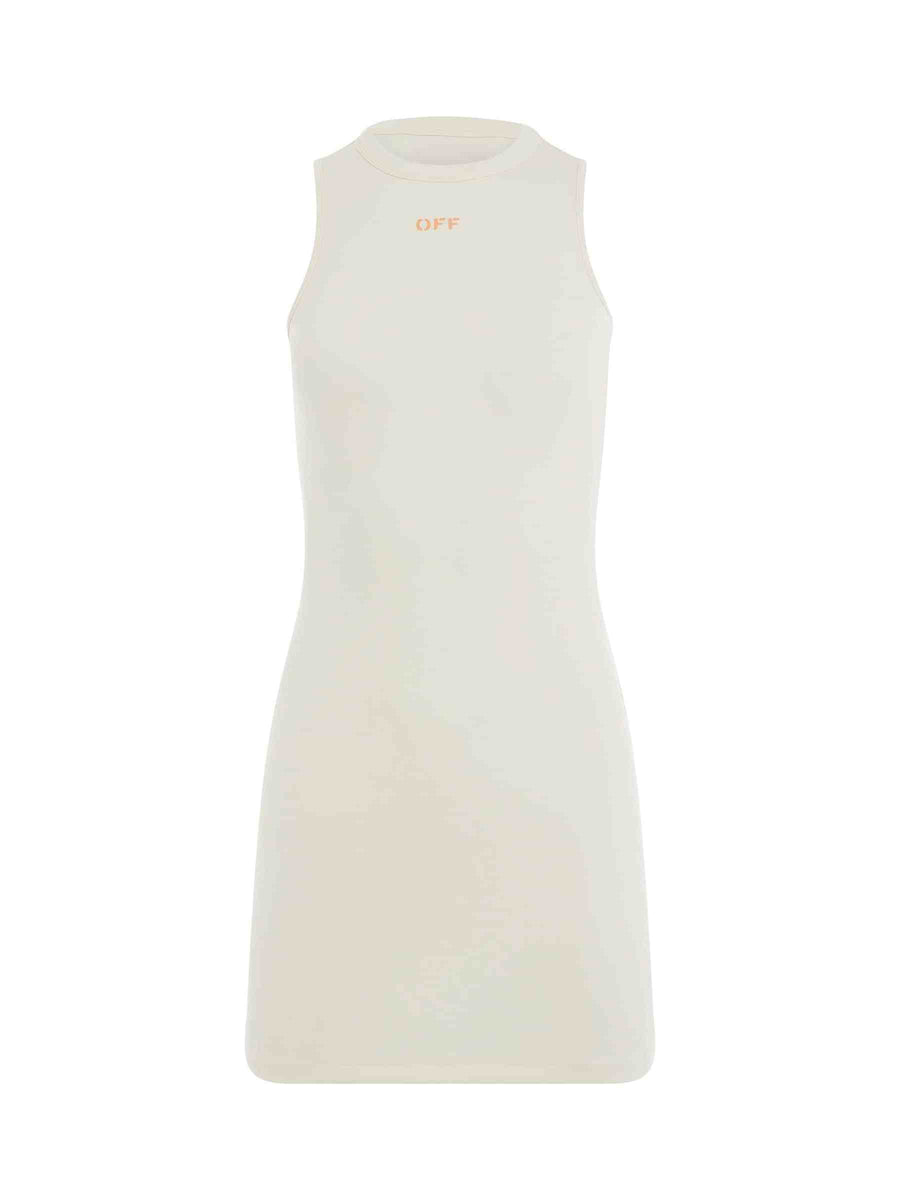 Sleek Rowing Dress in White