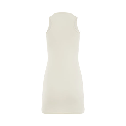 Sleek Rowing Dress in White