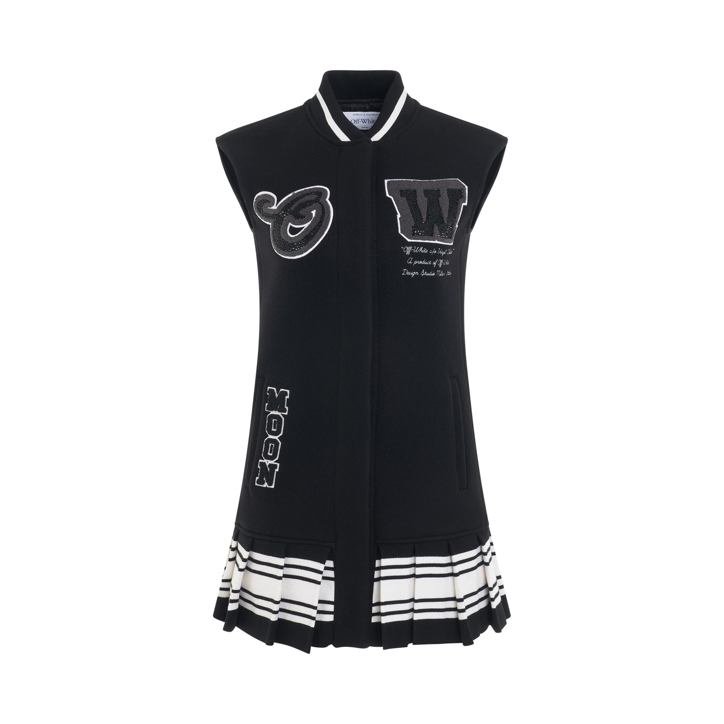 Meteor Bling Varsity Dress in Black