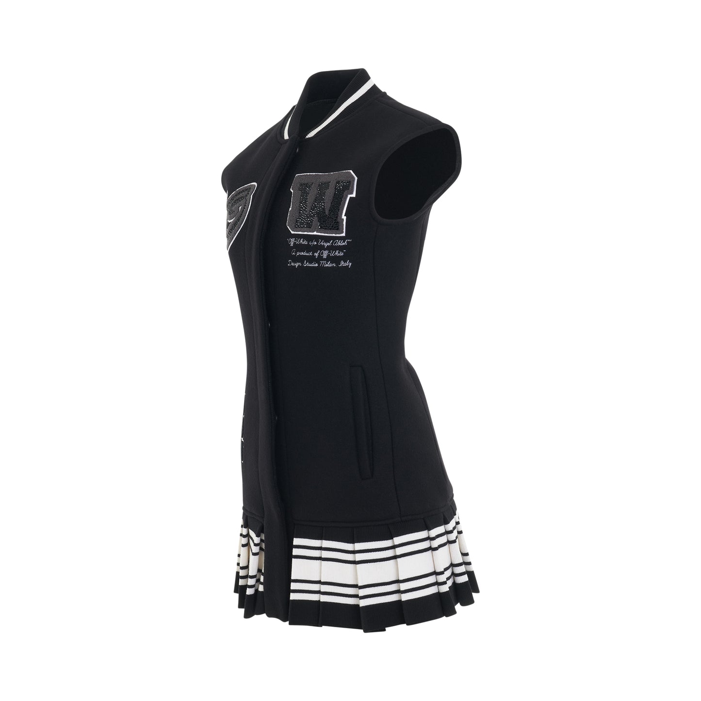 Meteor Bling Varsity Dress in Black