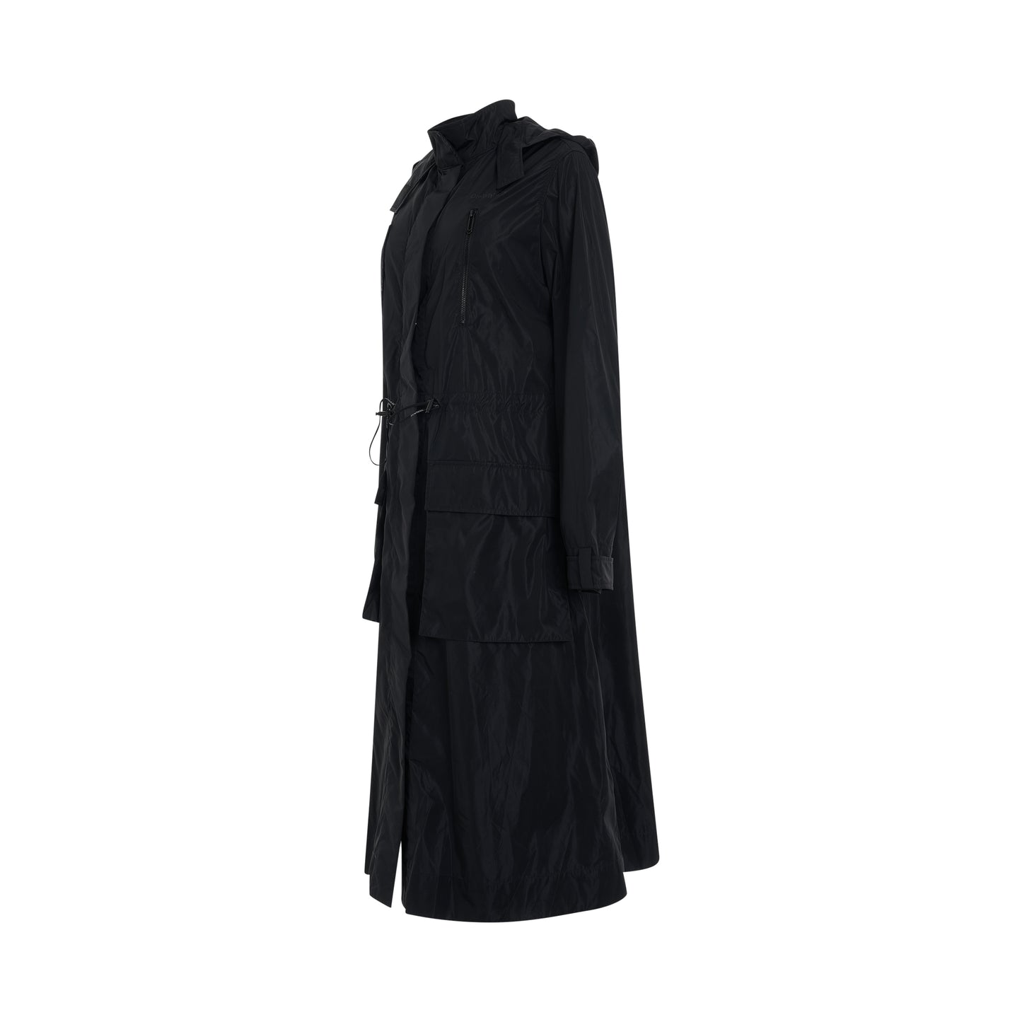 Diagonal Raincoat in Black
