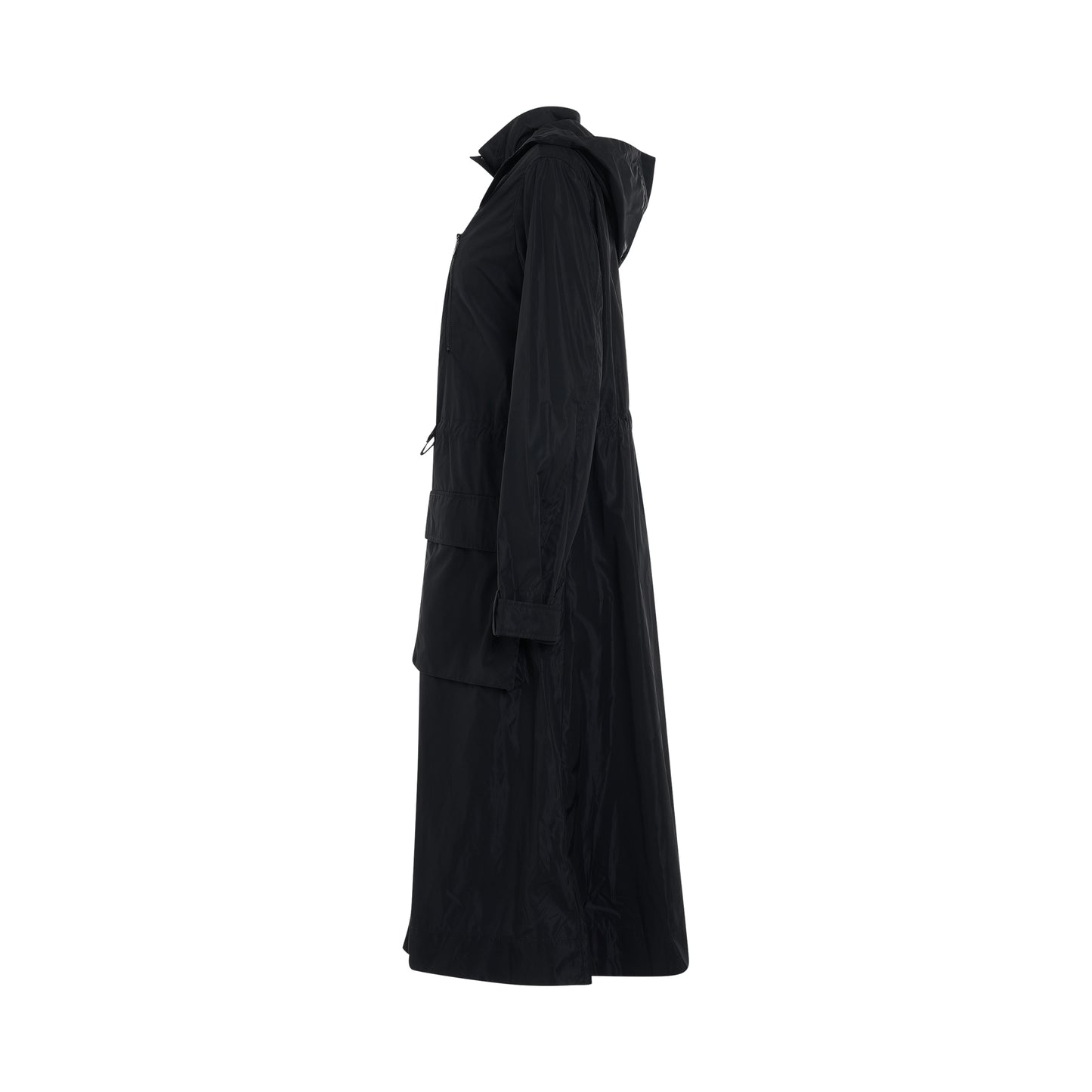 Diagonal Raincoat in Black