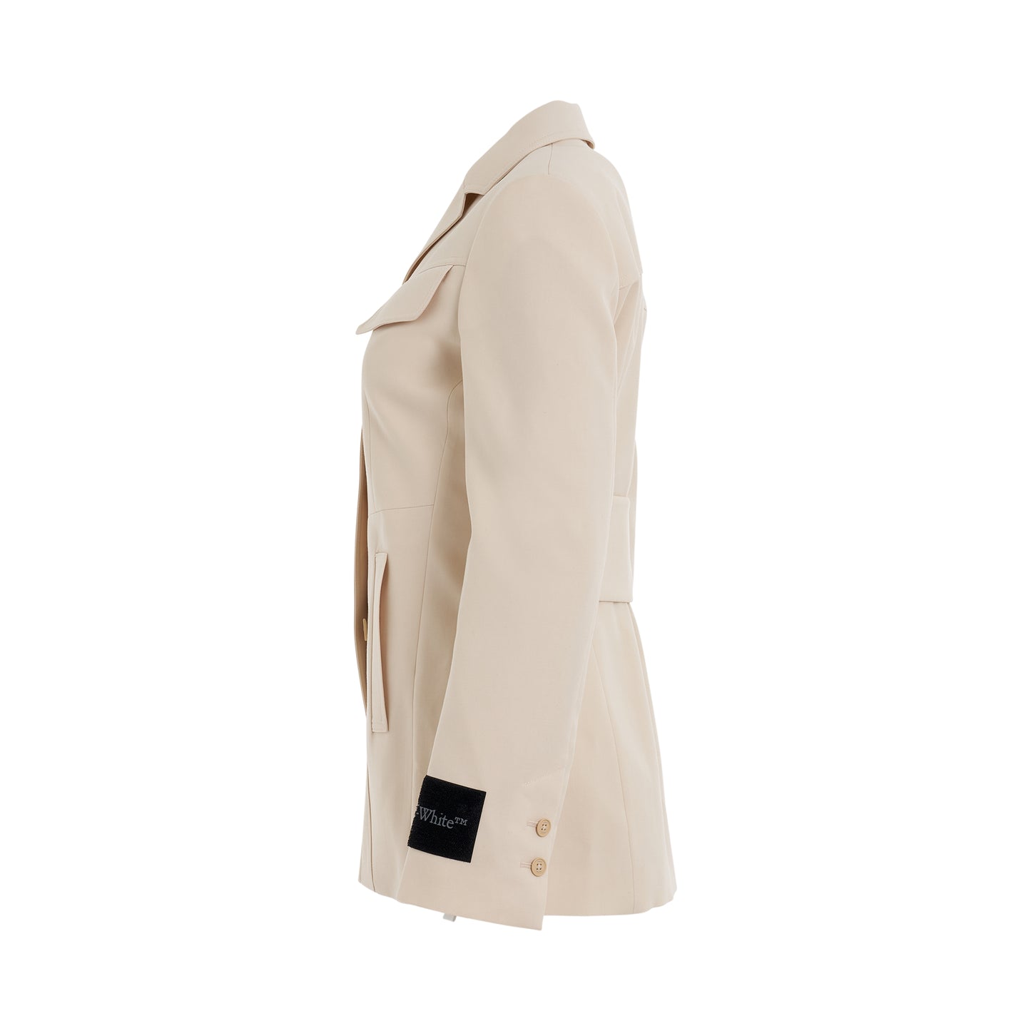 Toybox Dry Wool Belted Jacket in Sand