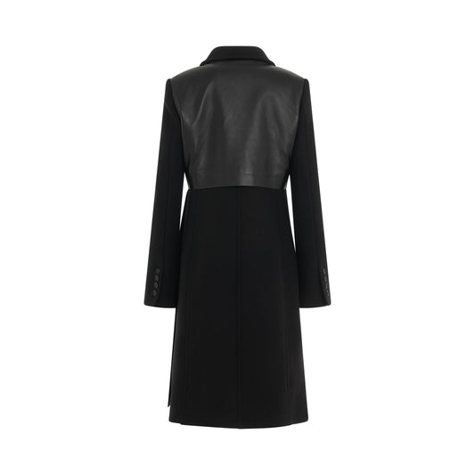 Brushed Belt Coat in Black