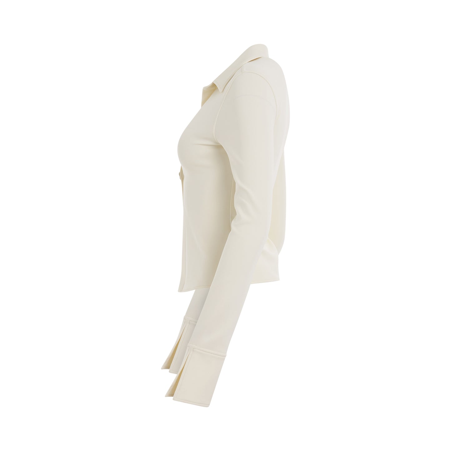 Sleek Tiny Long Sleeve Shirt in White
