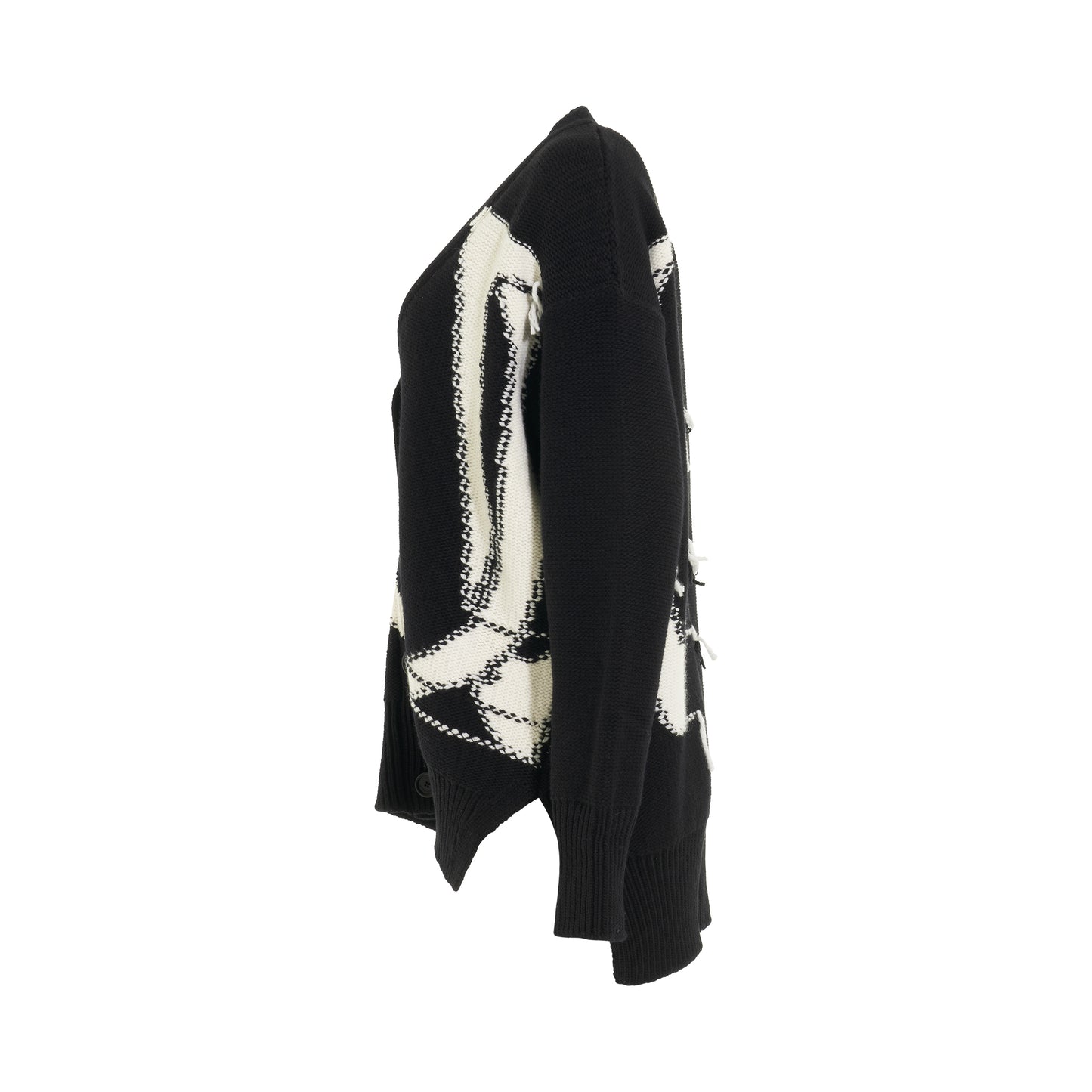 OW Maxi Logo Cardigan in Black