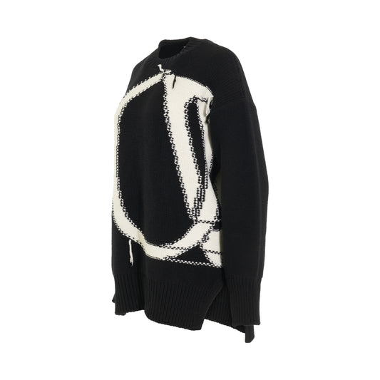 OW Maxi Logo Knitwear in Black