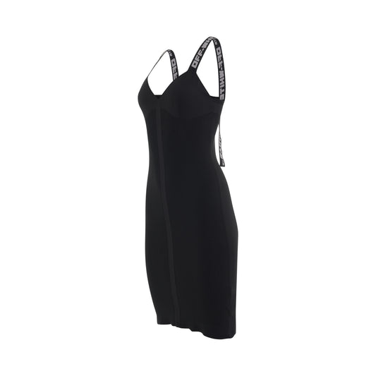 Logo Band Tank Dress in Black/Grey