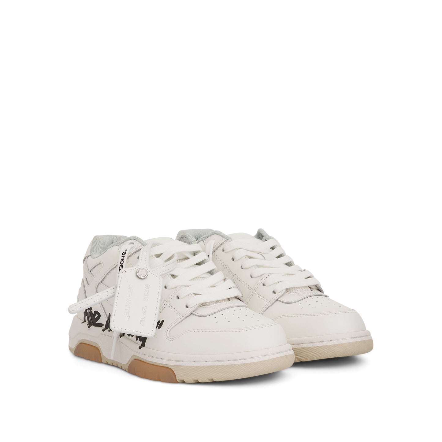 Out Of Office 'For Walking' Leather Sneakers in White/Black