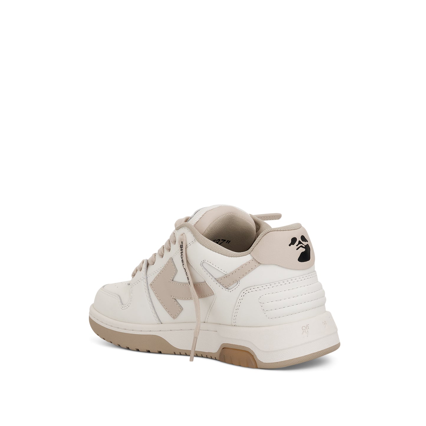 Out Of Office Leather Sneaker in White/Beige