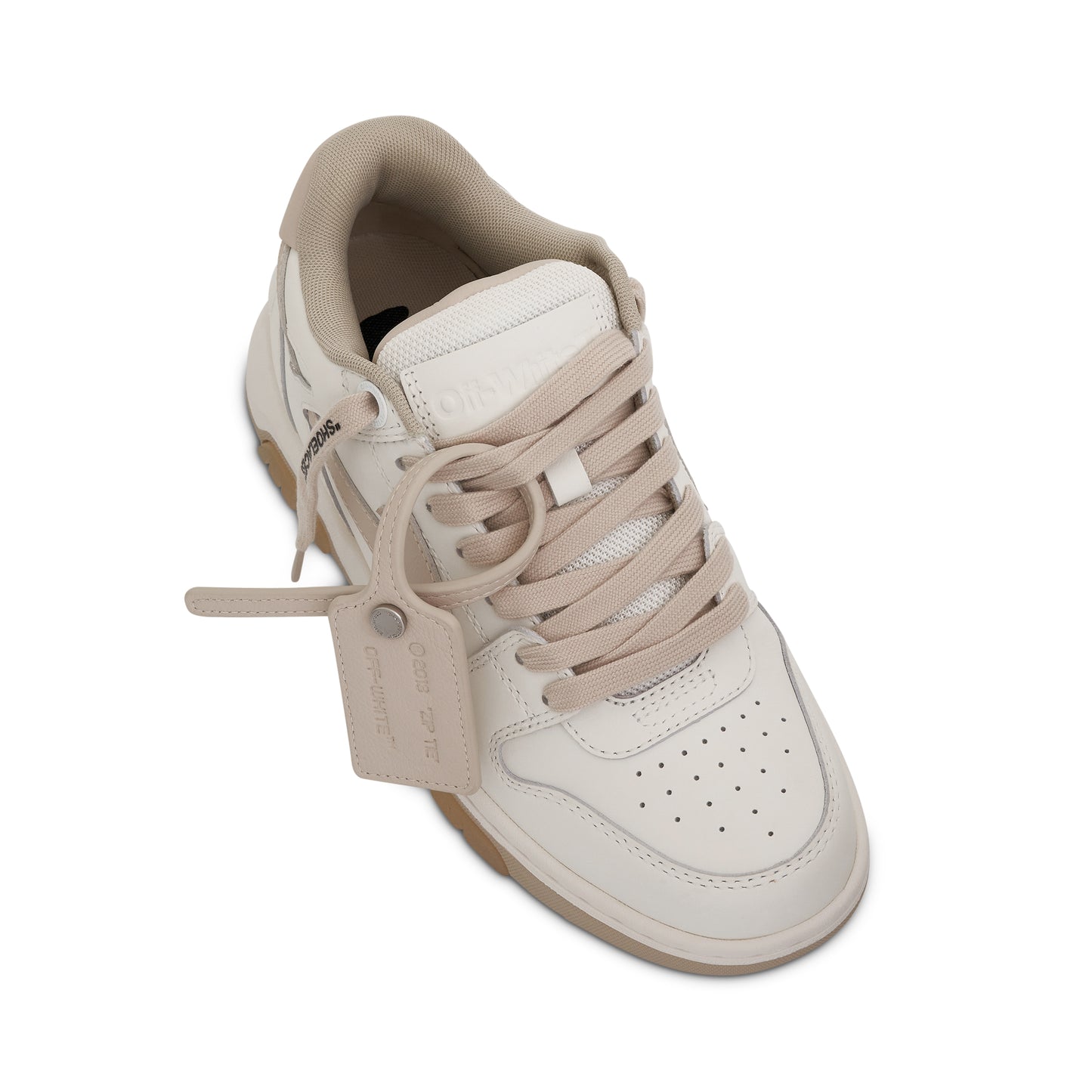 Out Of Office Leather Sneaker in White/Beige