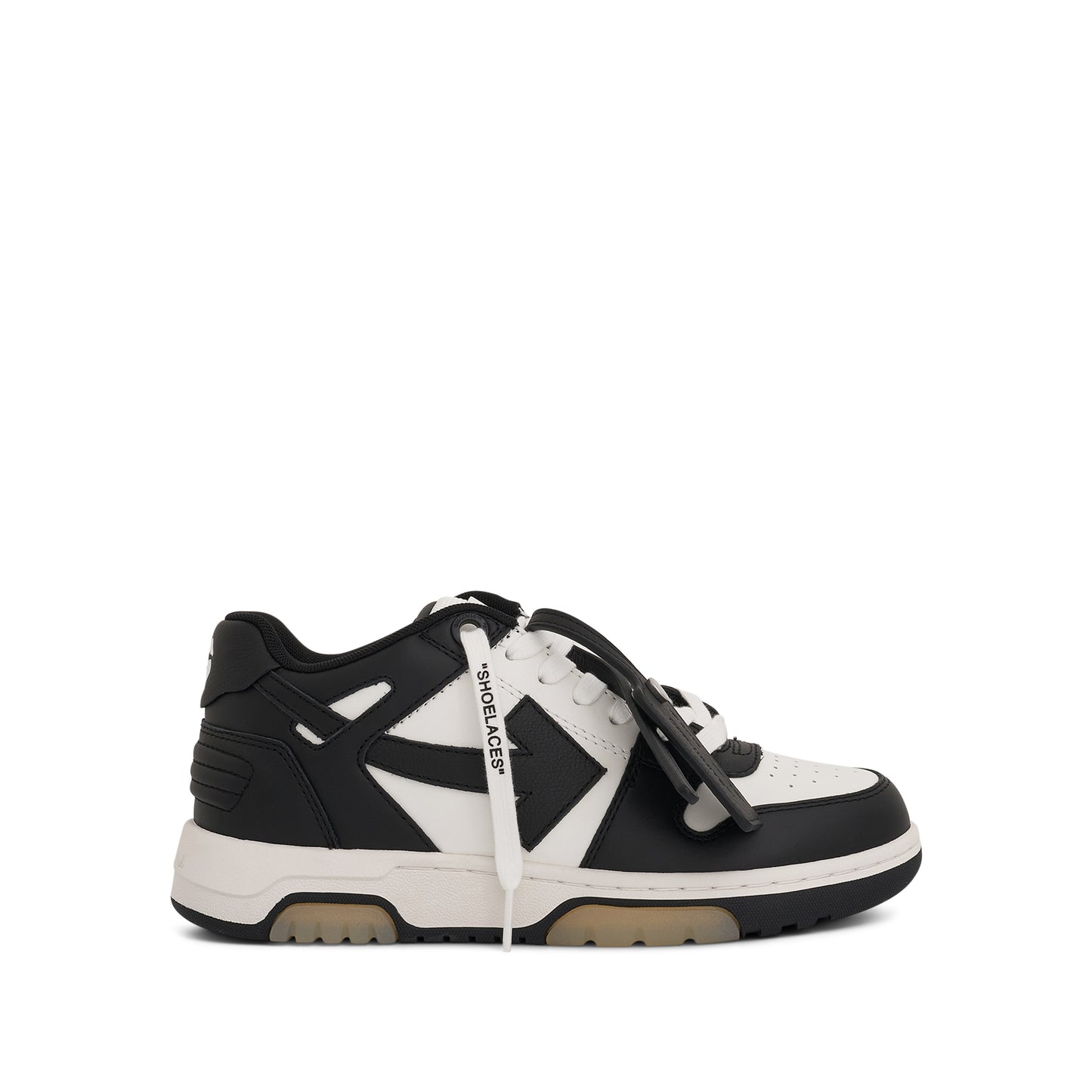 Out Of Office Leather Sneaker in Black/White