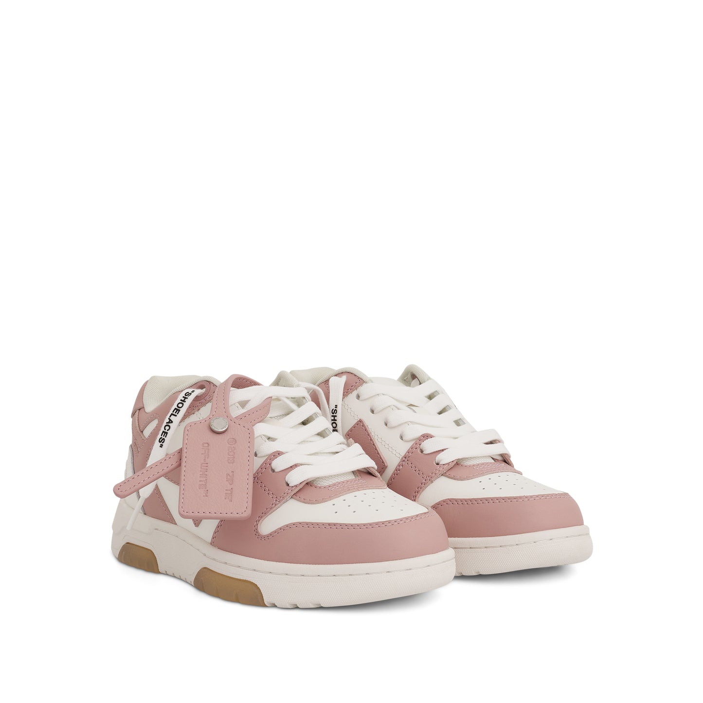 Out Of Office Calf Leather Sneaker in Pink/White