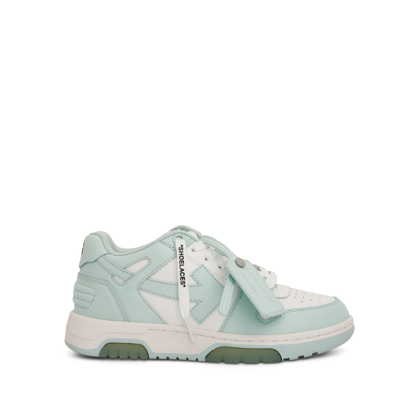 Out Of Office Leather Sneaker in Mint/White
