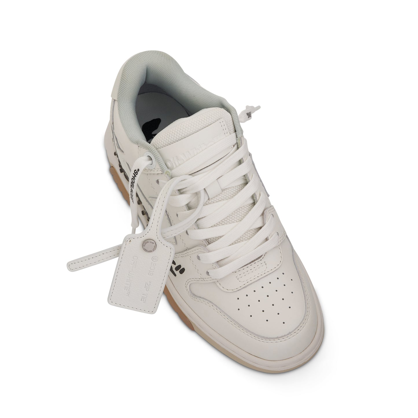Out Of Office 'For Walking' Leather Sneakers in White/Black