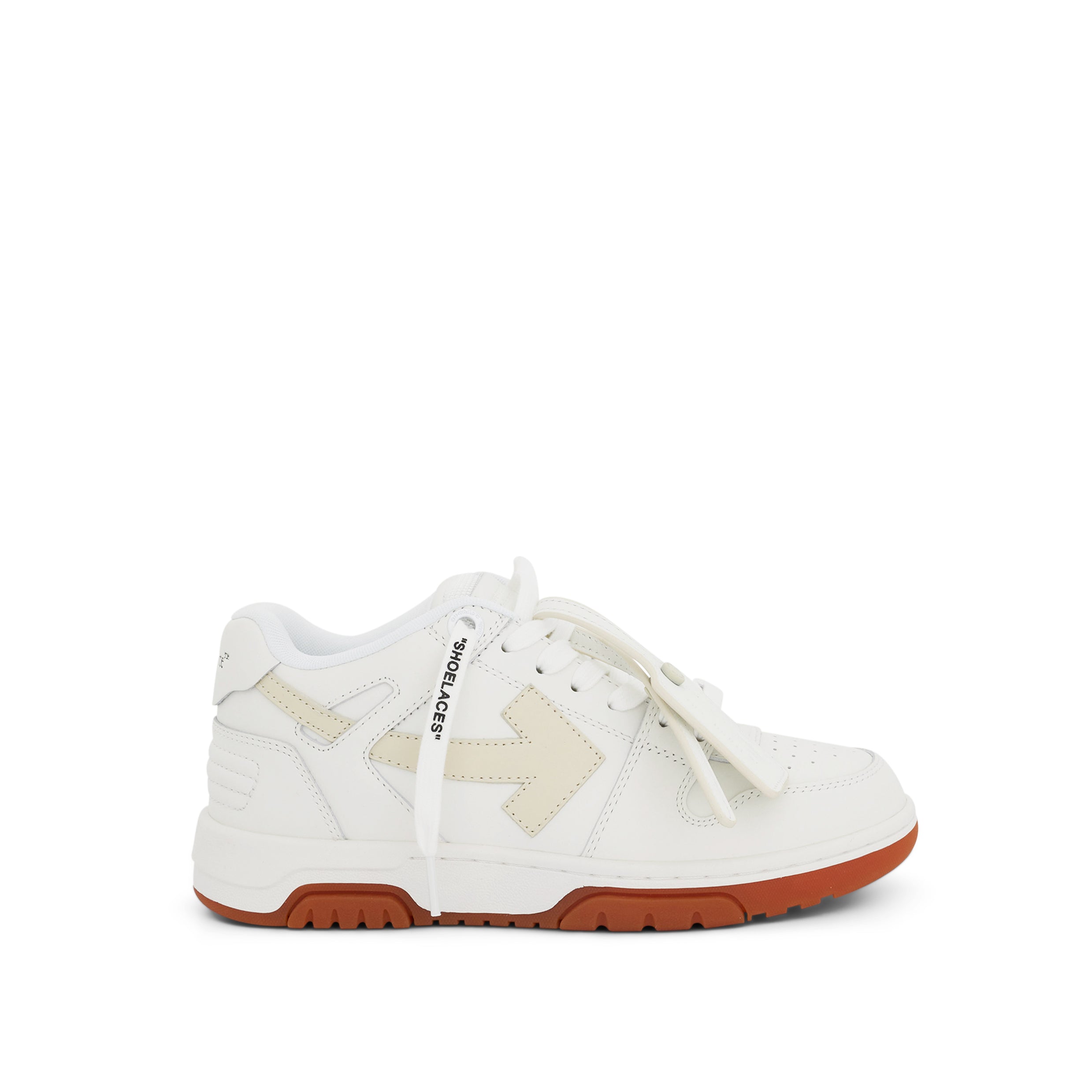 Out Of Office Calf Leather Sneaker in Off White/Beige