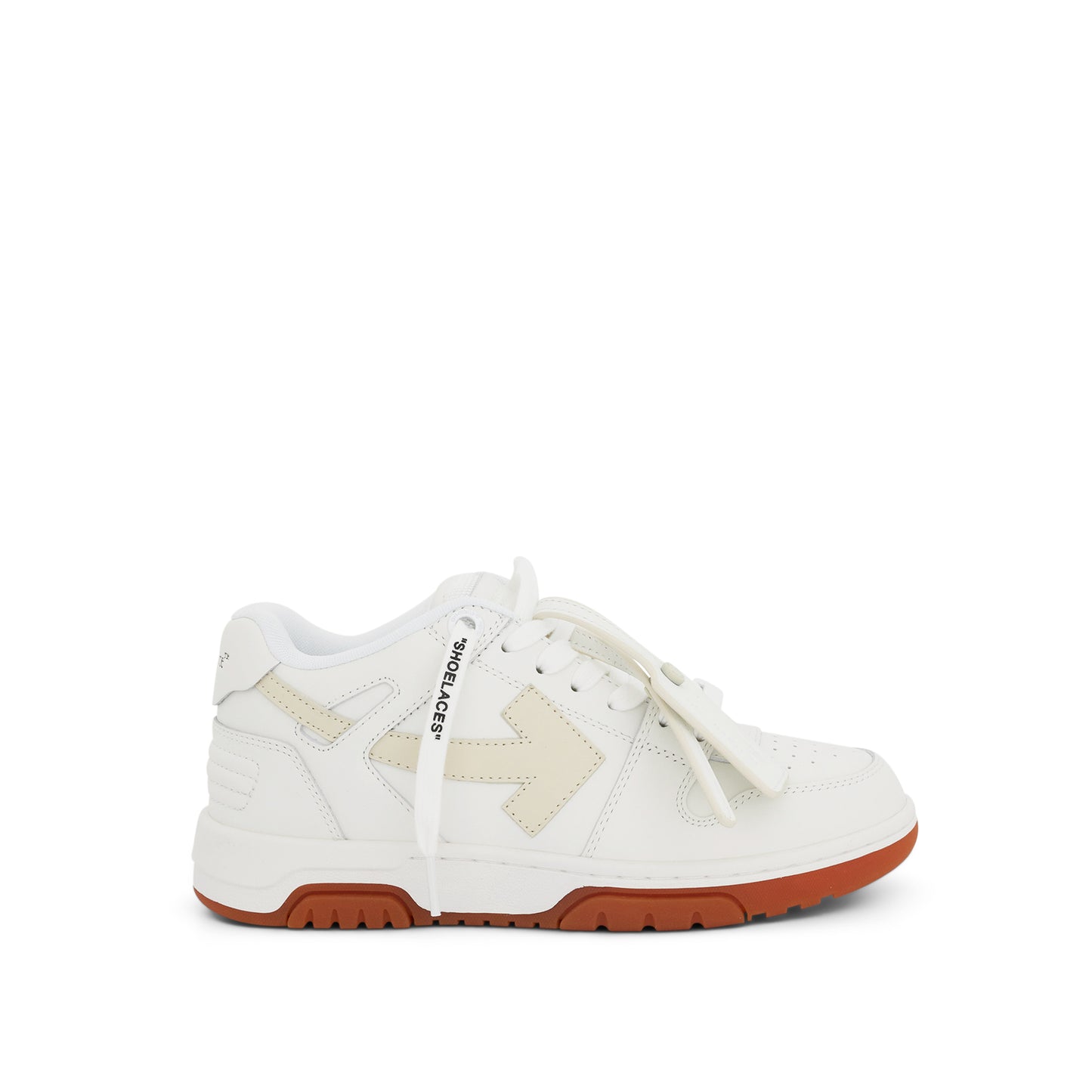 Out Of Office Calf Leather Sneaker in Off White/Beige