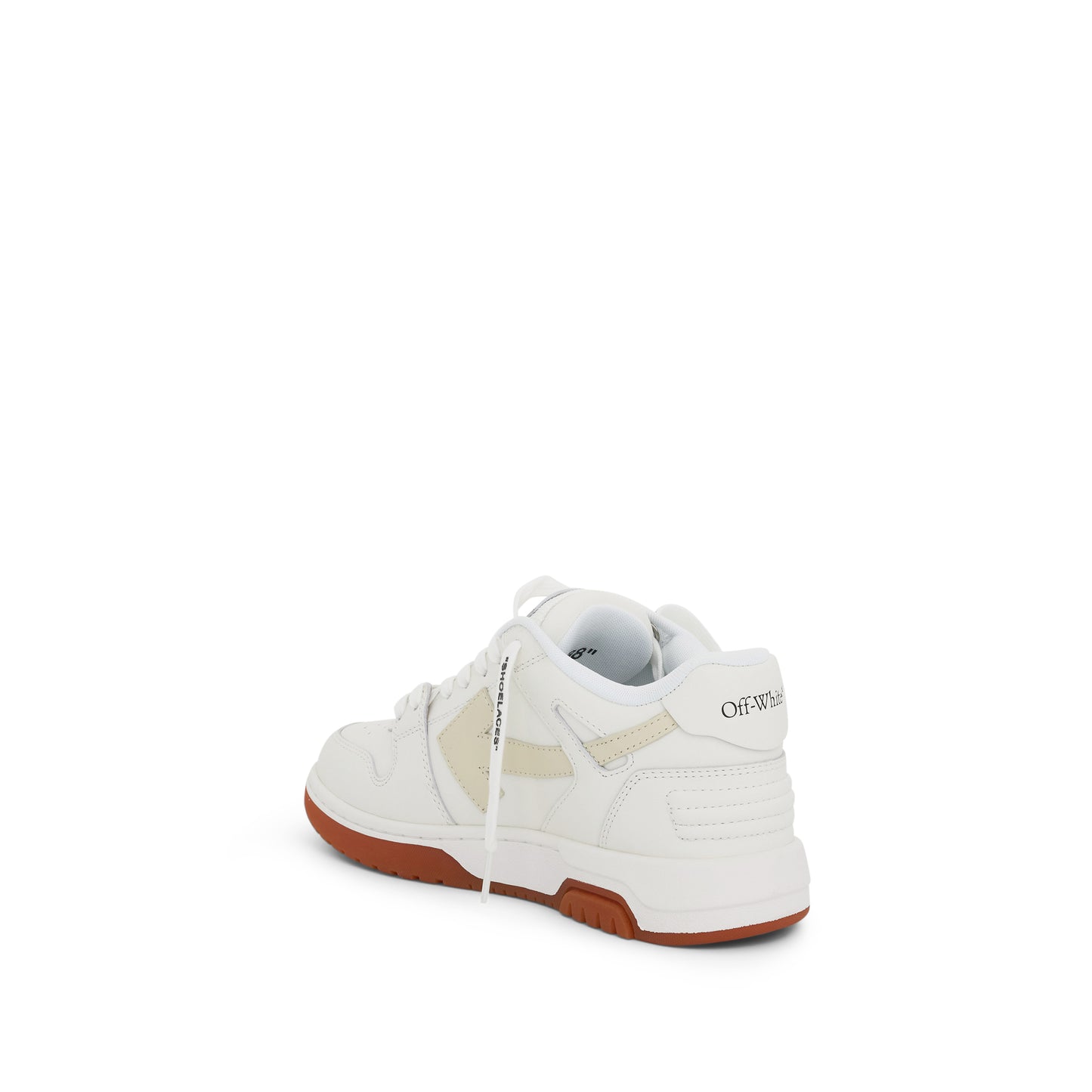 Out Of Office Calf Leather Sneaker in Off White/Beige