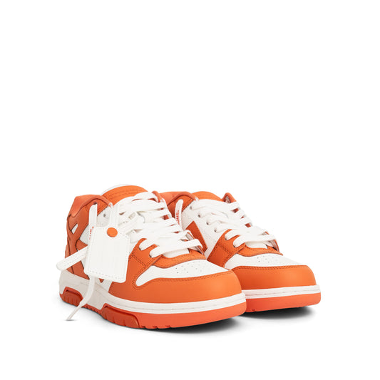 Out of Office Calf Leather Sneaker in White/Orange