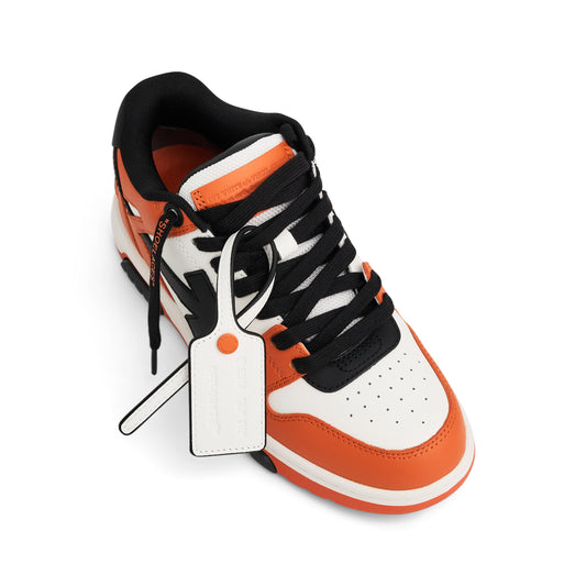 Out of Office Calf Leather Sneaker In Colour Orange/Black