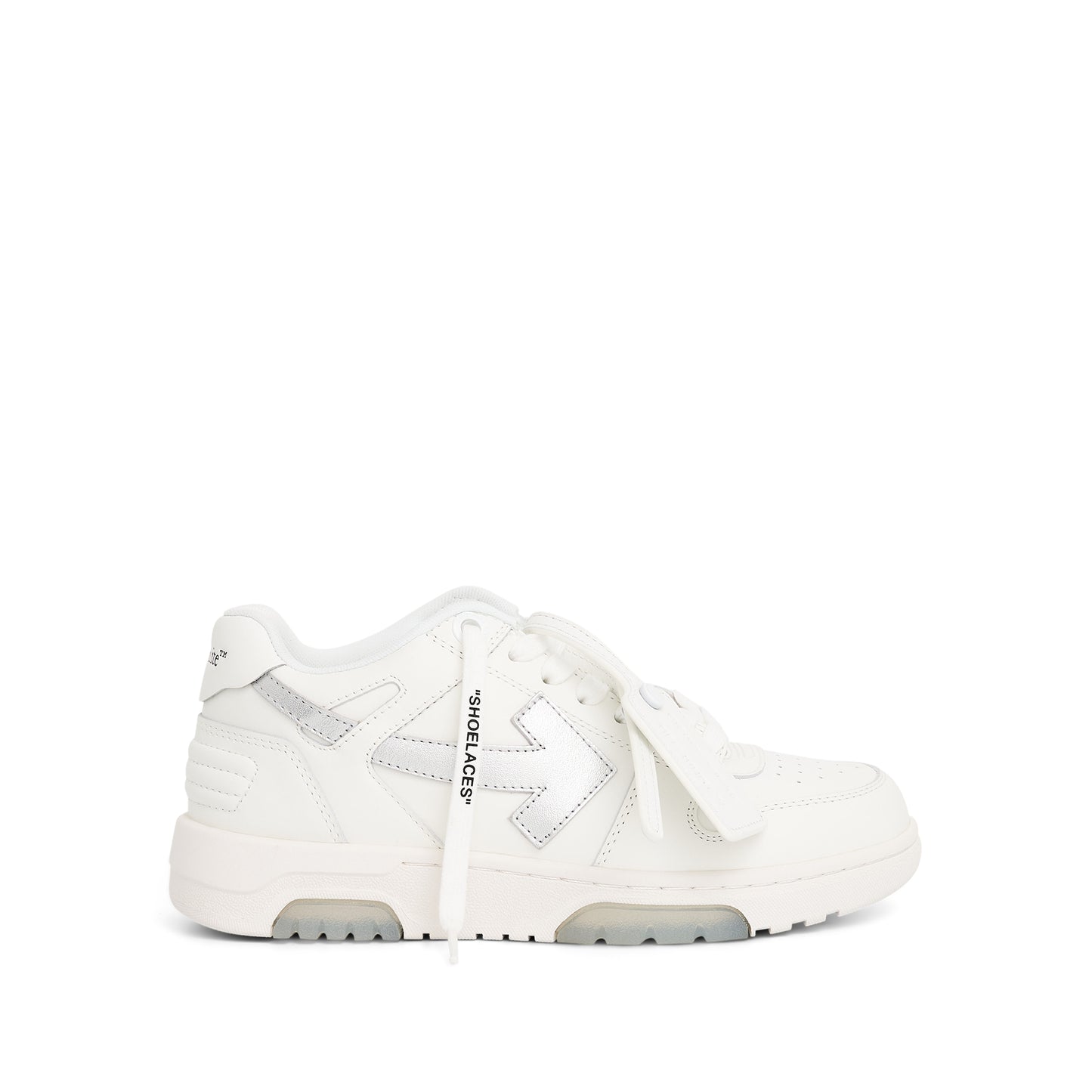 Out of Office Calf Leather Sneaker In Colour White/Silver
