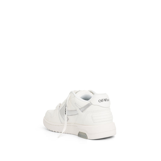 Out of Office Calf Leather Sneaker In Colour White/Silver