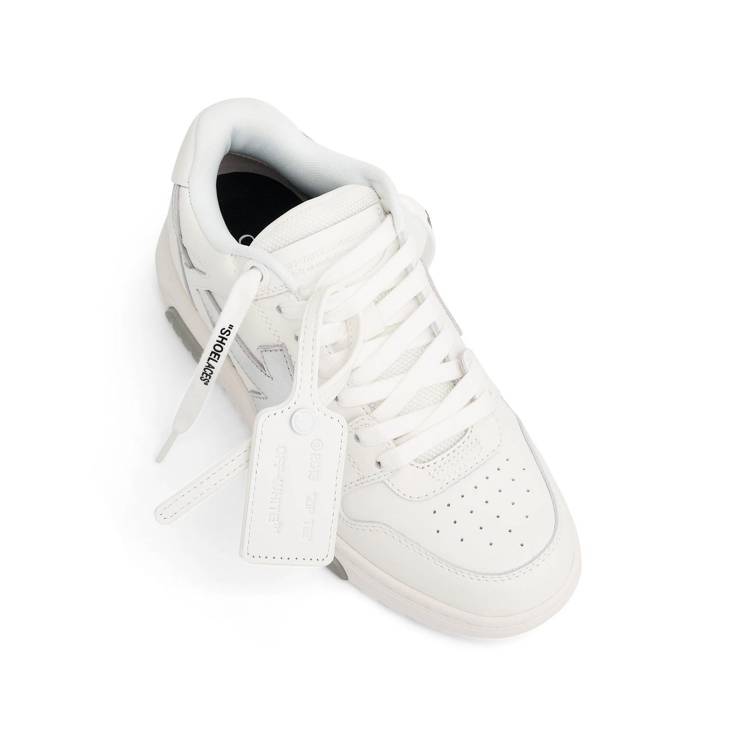 Out of Office Calf Leather Sneaker In Colour White/Silver