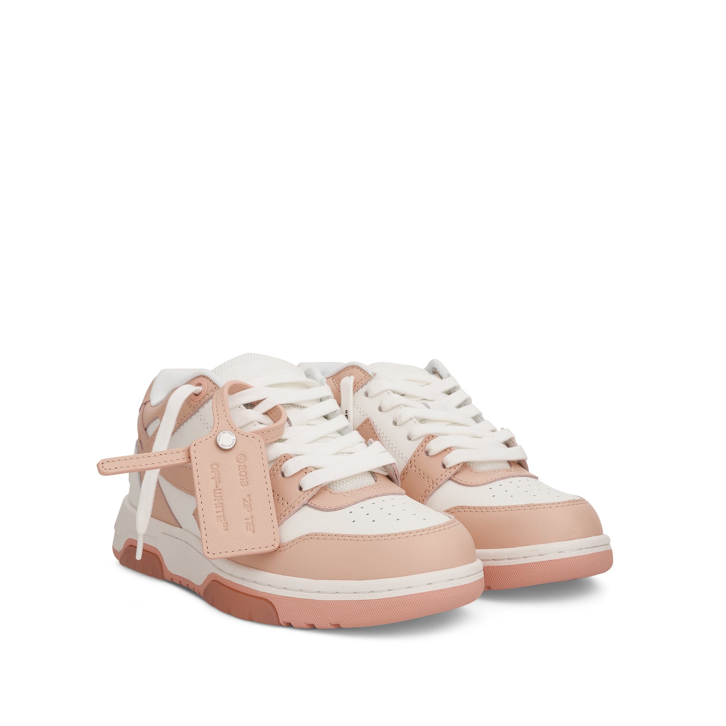 Out Of Office Calf Leather Sneaker in Powder/White