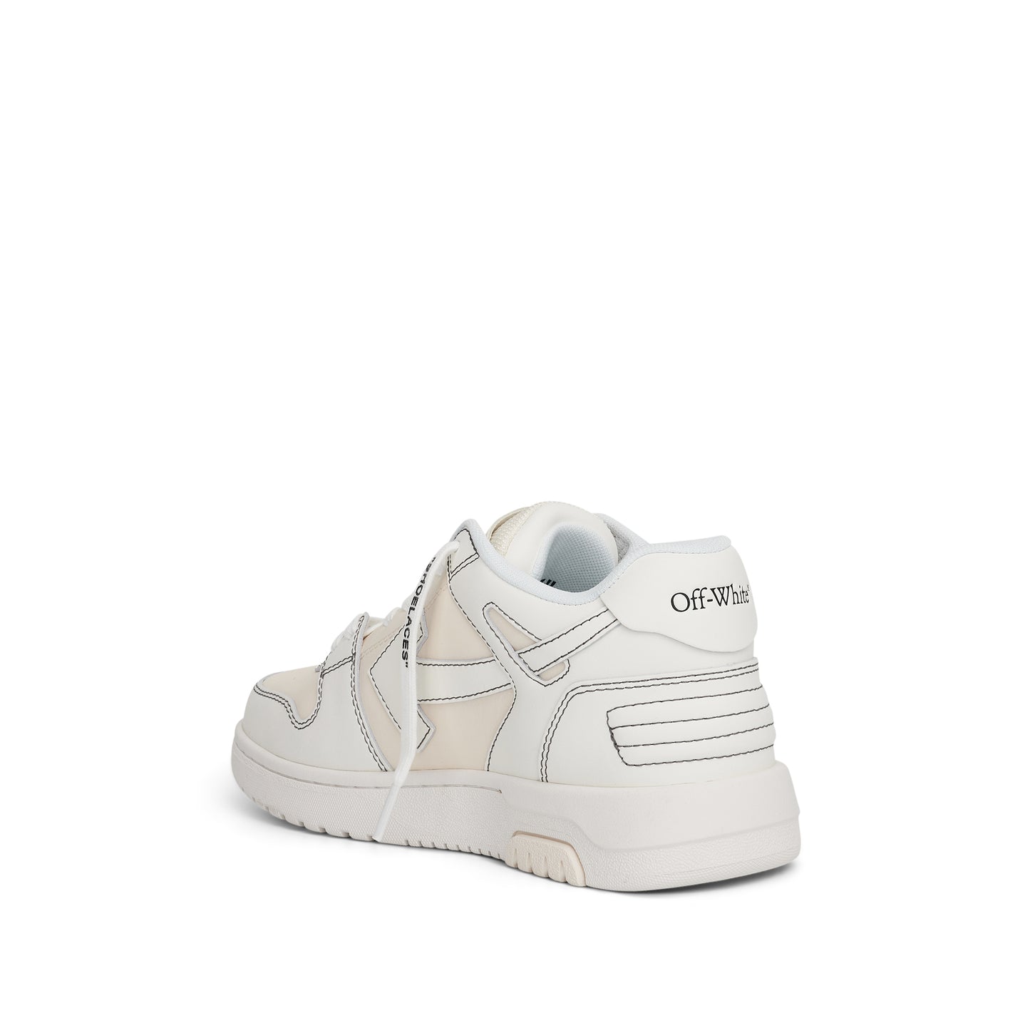 Women Out of Office Calf Leather Sneaker in Cream/White