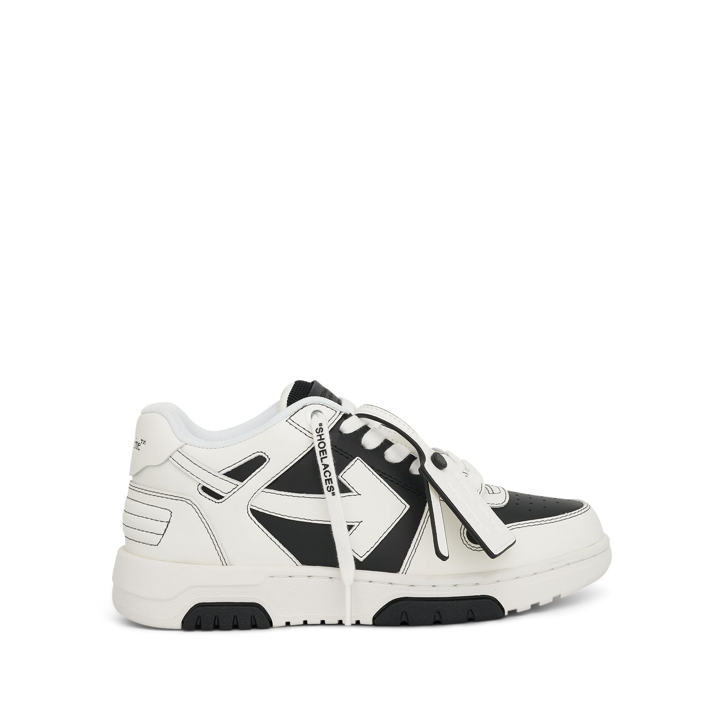 Women Out of Office Calf Leather Sneaker in Black/White