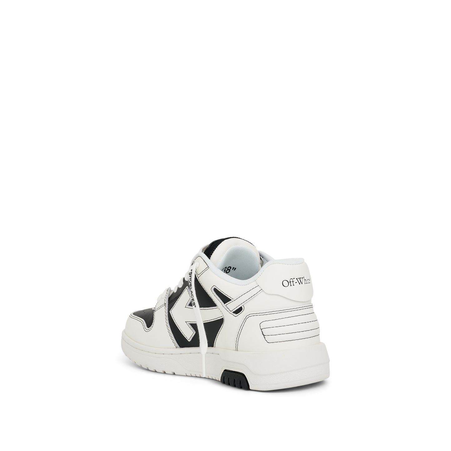 Women Out of Office Calf Leather Sneaker in Black/White