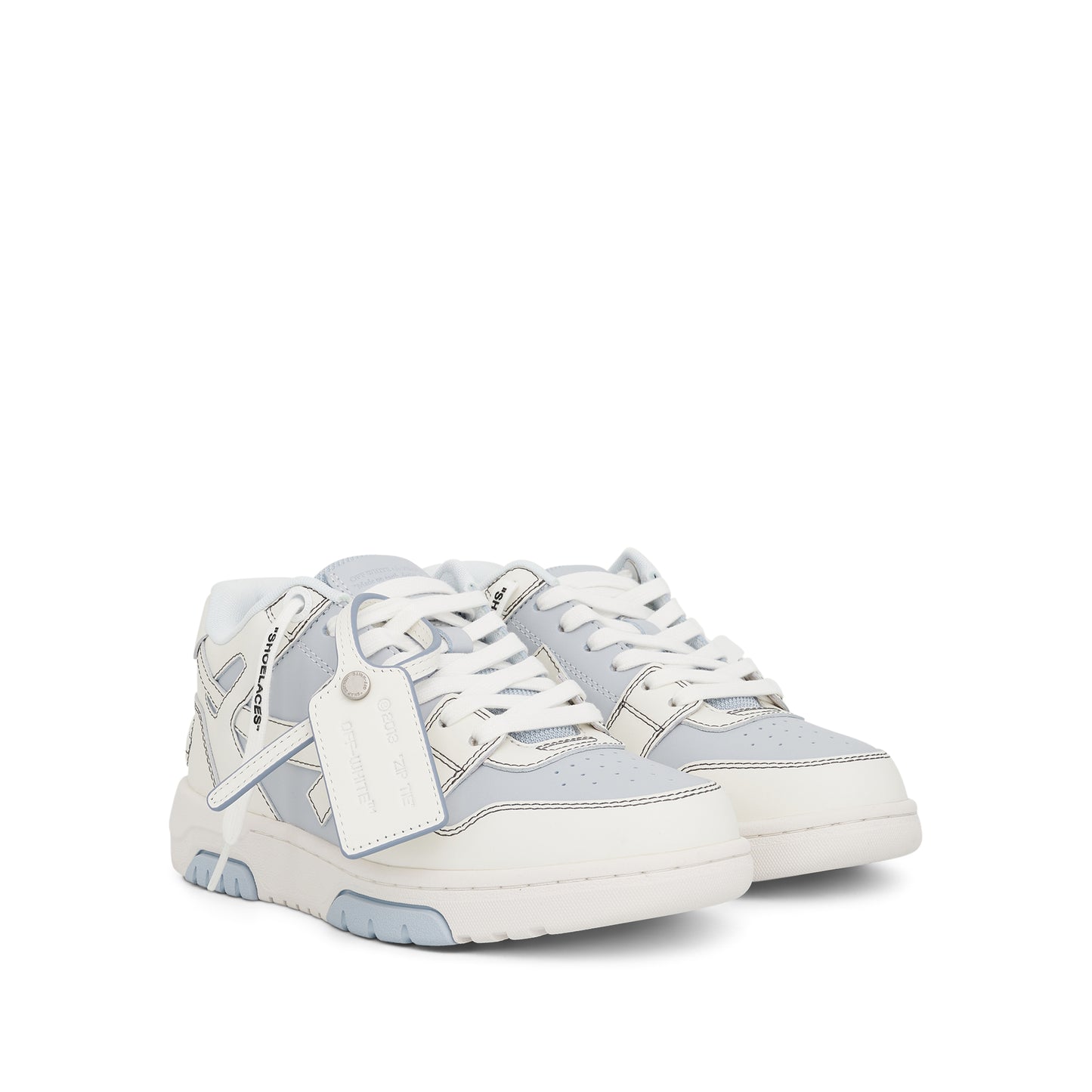 Women Out of Office Calf Leather Sneaker in Light Blue