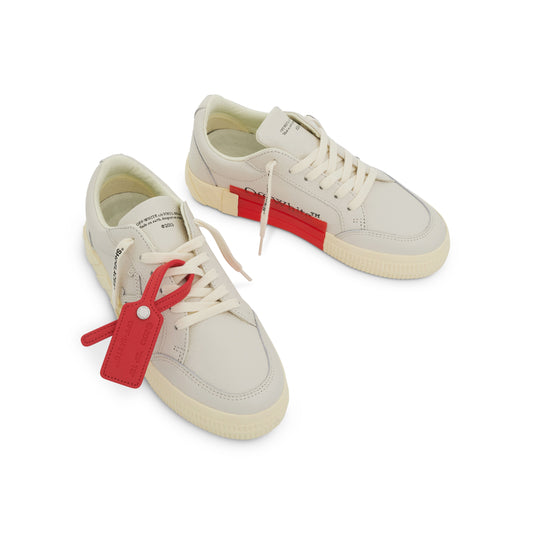 Low Vulcanized Calf Leather Sneakers in White