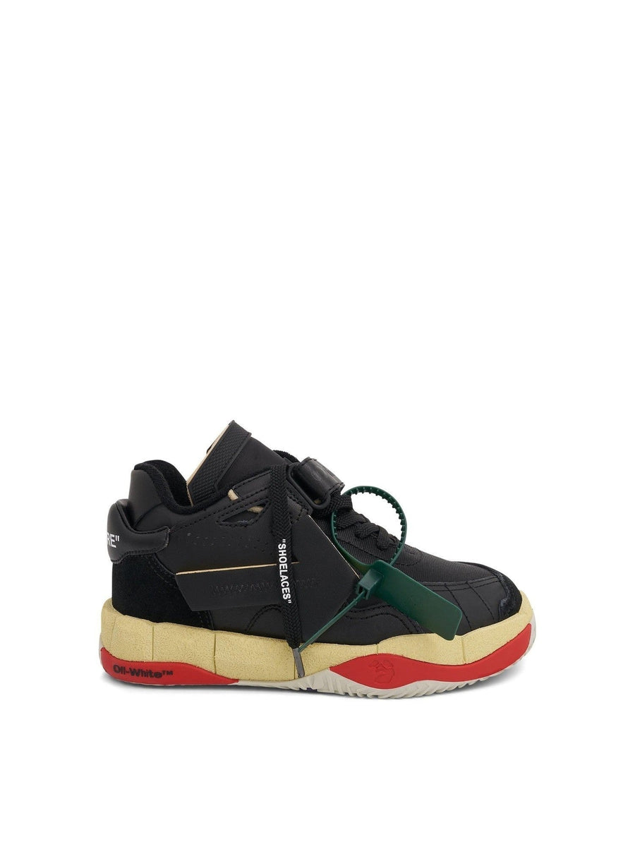 Low Puzzle Couture Sneaker in Black Side View | OFF-WHITE