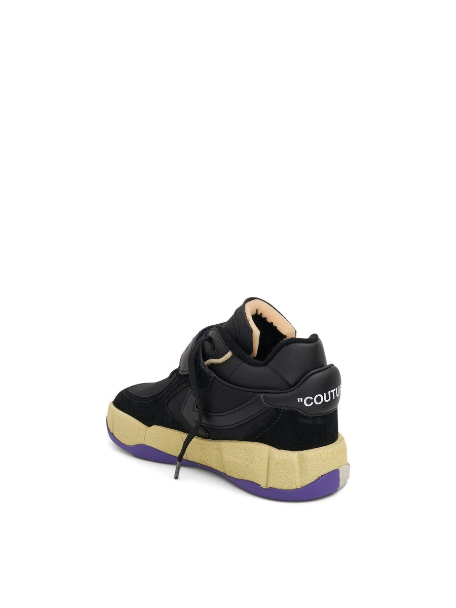 Low Puzzle Couture Sneaker in Black Back View | OFF-WHITE