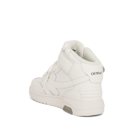 Out of Office Mid Top Leather Sneakers In Colour White