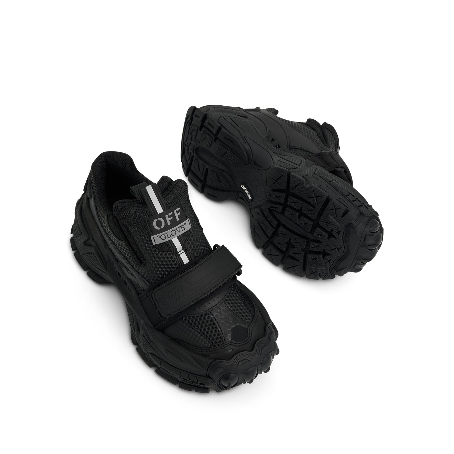 Glove Slip On Leather Sneaker in Black