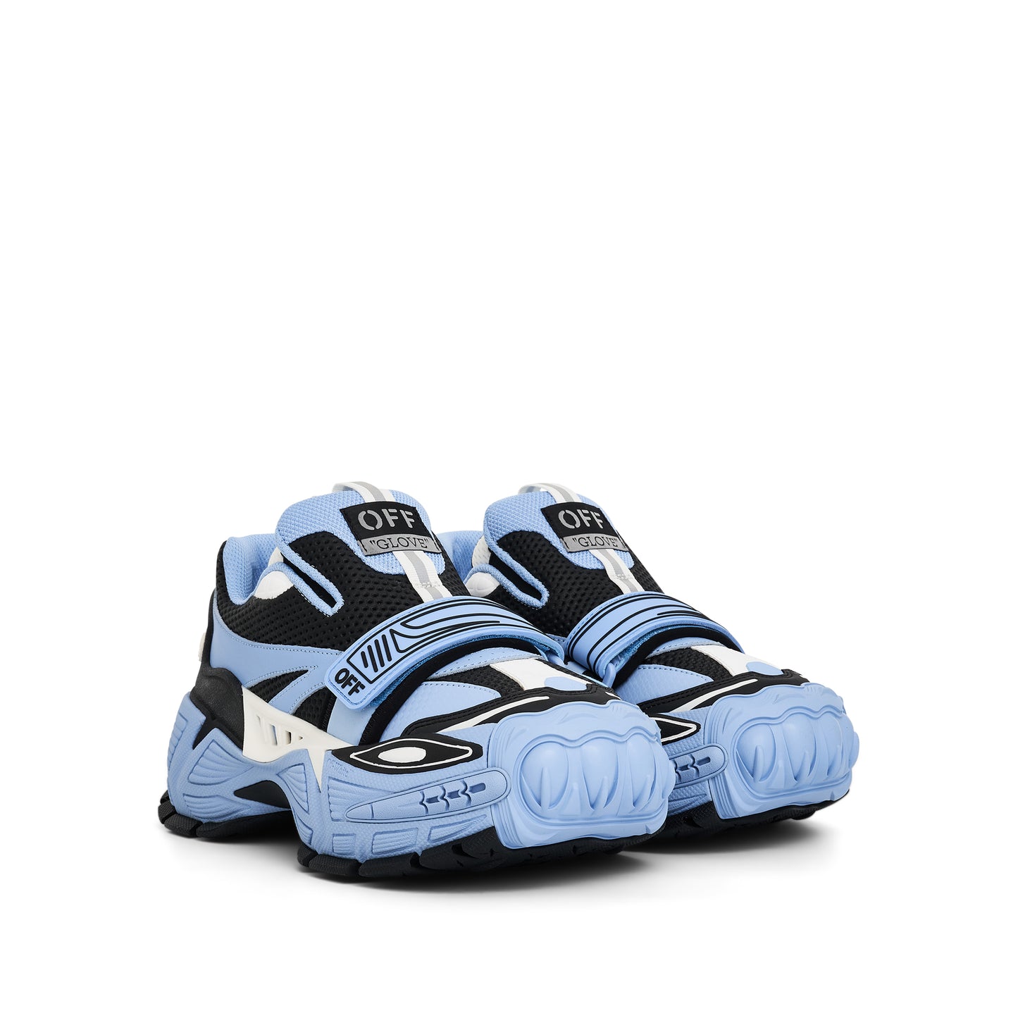 Glove Slip On Sneaker In Colour Light Blue/ Black