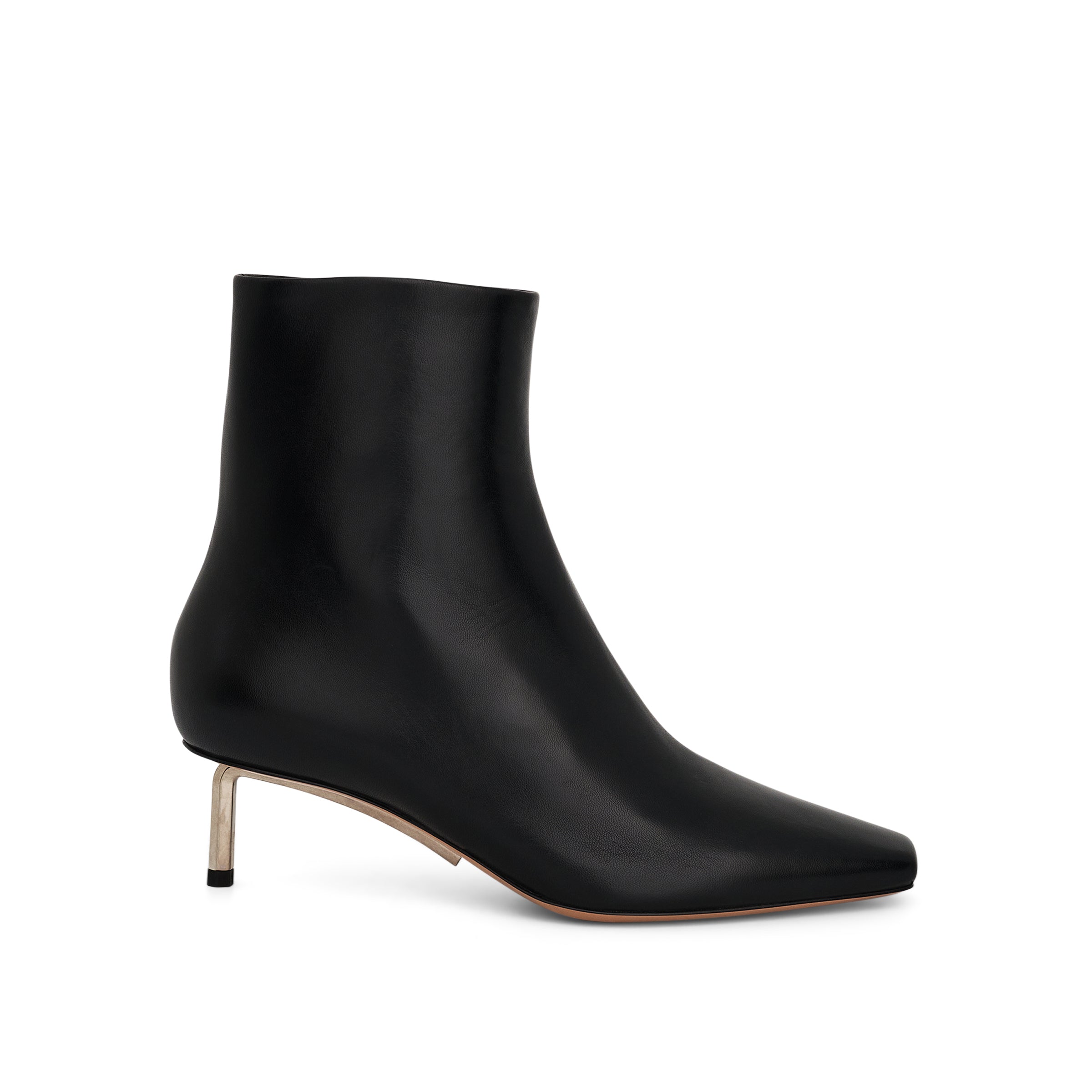 Silver Allen Ankle Boot in Black/Silver