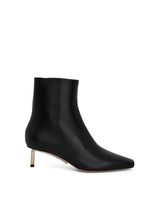 Silver Allen Ankle Boot in Black/Silver Side View | OFF-WHITE