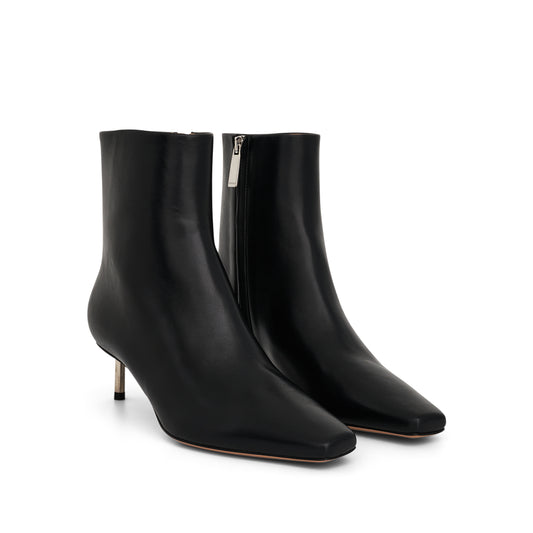 Silver Allen Ankle Boot in Black/Silver