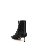 Silver Allen Ankle Boot in Black/Silver Back View | OFF-WHITE