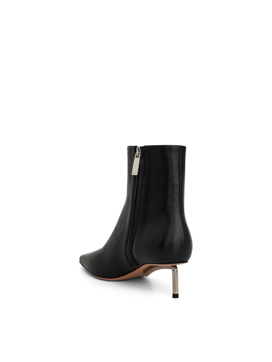 Silver Allen Ankle Boot in Black/Silver Back View | OFF-WHITE
