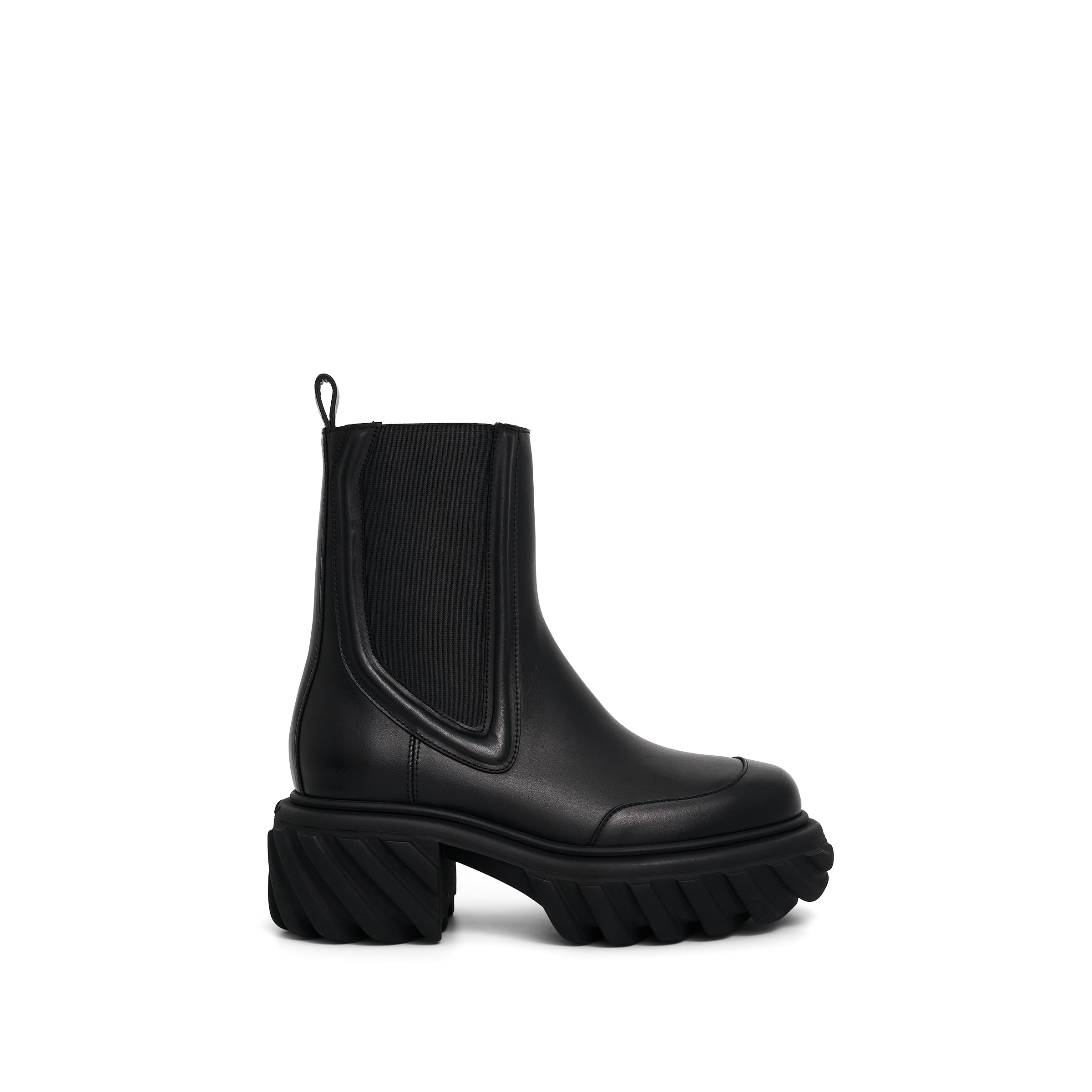 Tractor Motor Chelsea Boot in Black